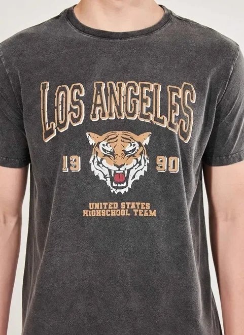 camiseta alongada marmorizada los angeles camiseta alongada marmorizada los angeles