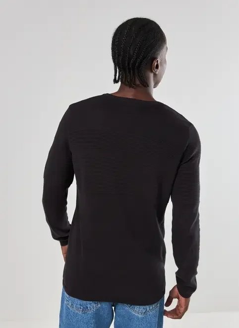 blusa em tricô canelado preto blusa em tricô canelado preto