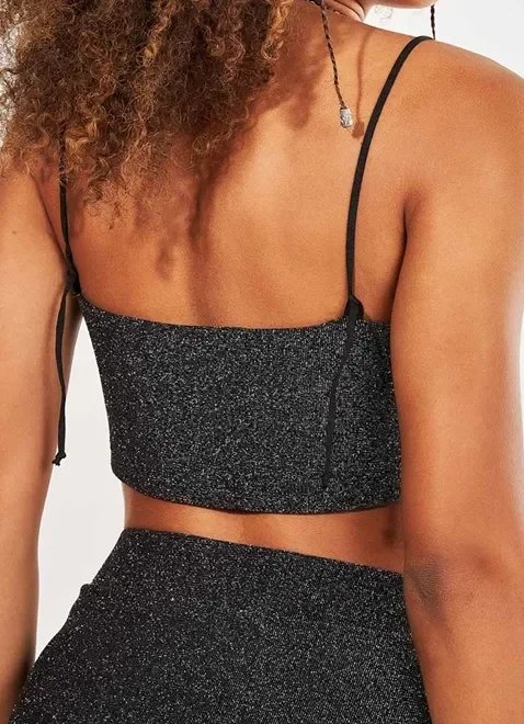 cropped preto brilhoso cropped preto brilhoso