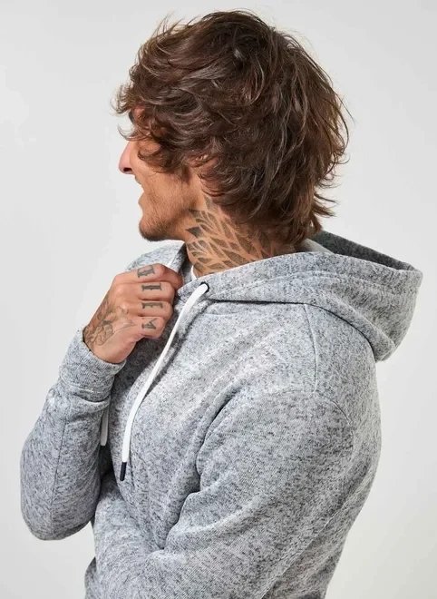 moletom canguru cinza mescla texturizado moletom canguru cinza mescla texturizado