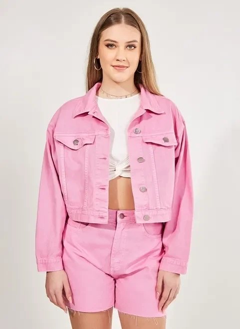 jaqueta cropped rosa jaqueta cropped rosa