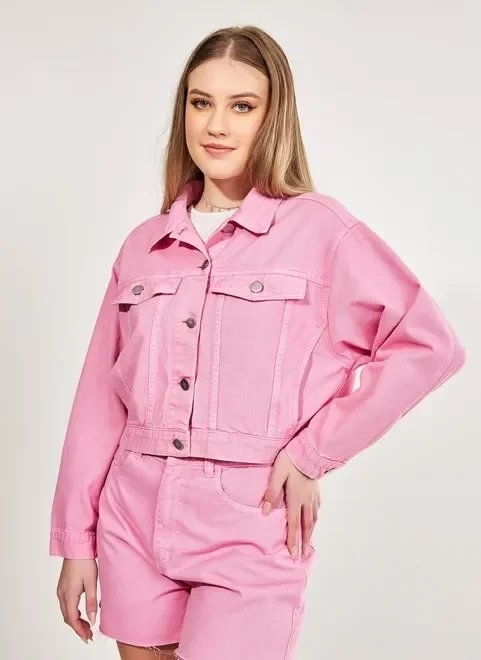 jaqueta cropped rosa jaqueta cropped rosa