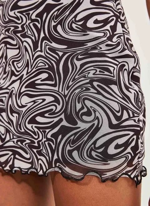 saia em tule marble preto e branco saia em tule marble preto e branco