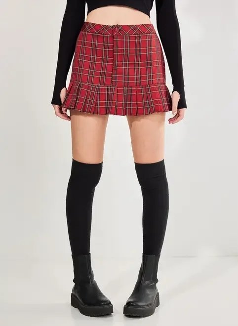 saia plissada xadrez vermelha gen me saia plissada xadrez vermelha gen me