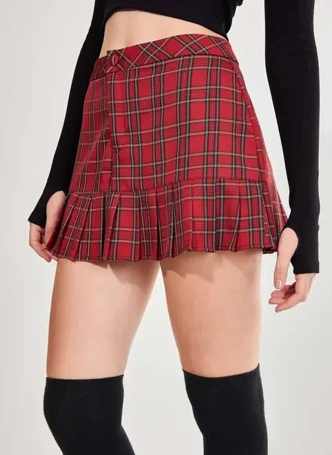saia plissada xadrez vermelha gen me saia plissada xadrez vermelha gen me
