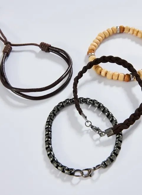 kit pulseiras marrom e bege kit pulseiras marrom e bege