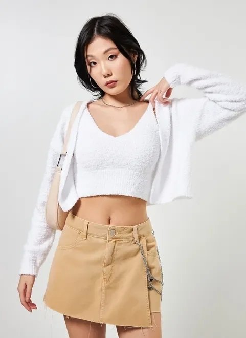 cardigan cropped off-white cardigan cropped off-white