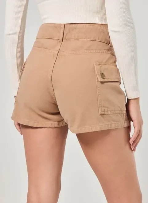 short saia cargo em sarja short saia cargo em sarja