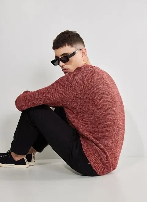 suéter em tricô texturizado suéter em tricô texturizado