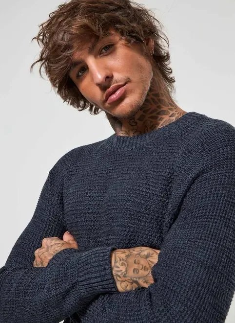 suéter em tricô texturizado suéter em tricô texturizado