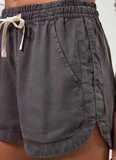 short em sarja leve com elástico short em sarja leve com elástico