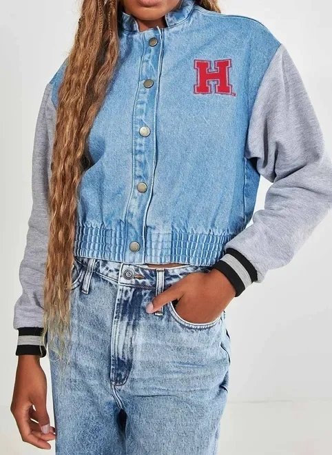 jaqueta jeans com moletom harvard jaqueta jeans com moletom harvard