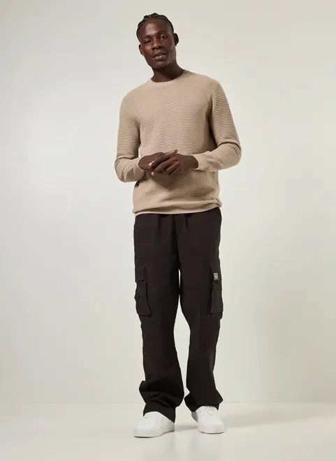 blusa manga longa em tricô texturizado blusa manga longa em tricô texturizado