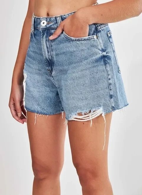 short mom jeans de cintura alta short mom jeans de cintura alta