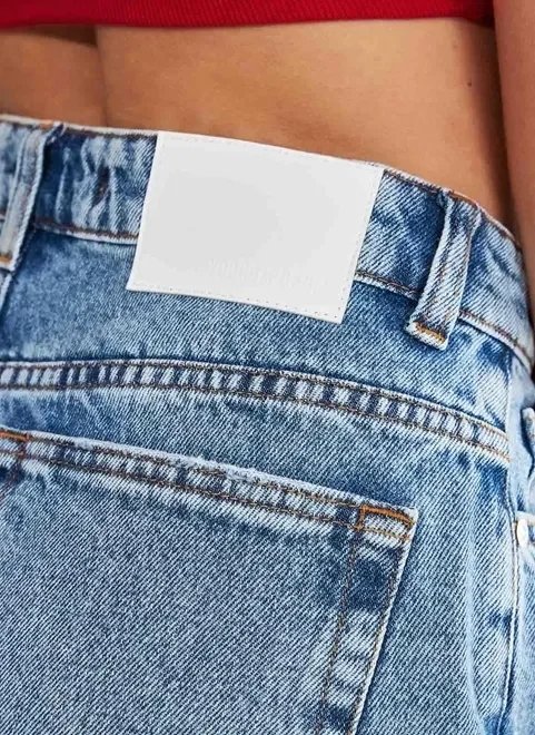 short mom jeans de cintura alta short mom jeans de cintura alta