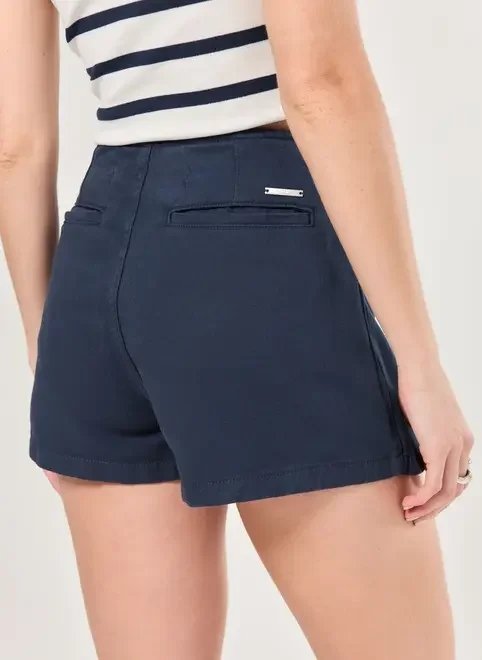 short saia transpassado em sarja short saia transpassado em sarja