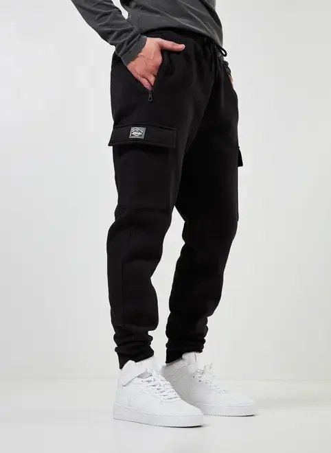 calça cargo de moletom preto calça cargo de moletom preto