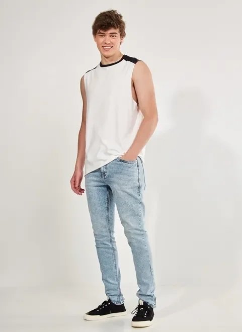 regata off-white com preto regata off-white com preto