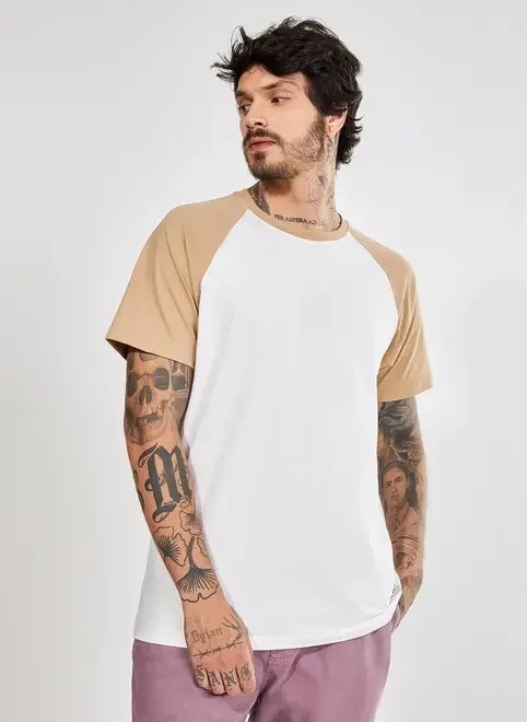 camiseta de manga curta raglan camiseta de manga curta raglan