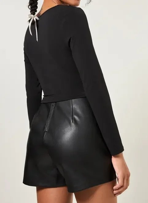 blusa de manga longa corsetada blusa de manga longa corsetada