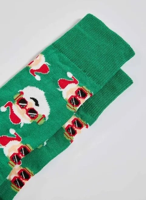 meia verde papai noel meia verde papai noel