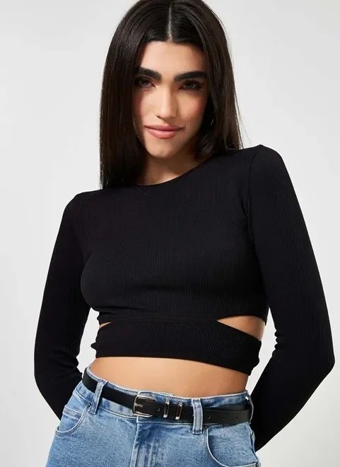 *blusa manga longa seamless com abertura *blusa manga longa seamless com abertura