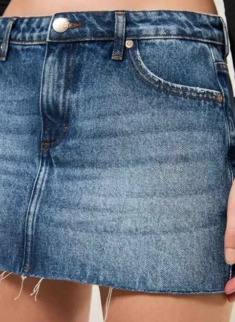 minissaia de cintura baixa jeans minissaia de cintura baixa jeans