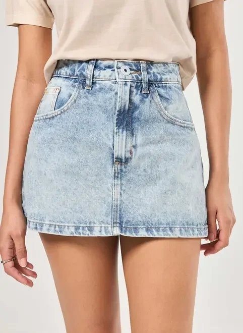 short saia jeans cintura alta short saia jeans cintura alta