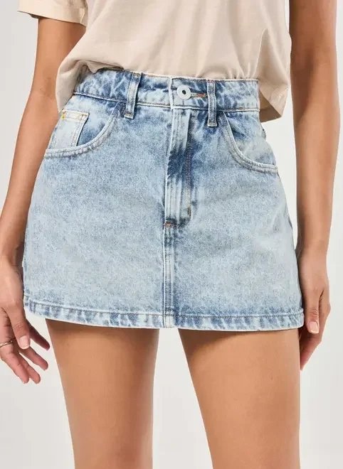 short saia jeans cintura alta short saia jeans cintura alta