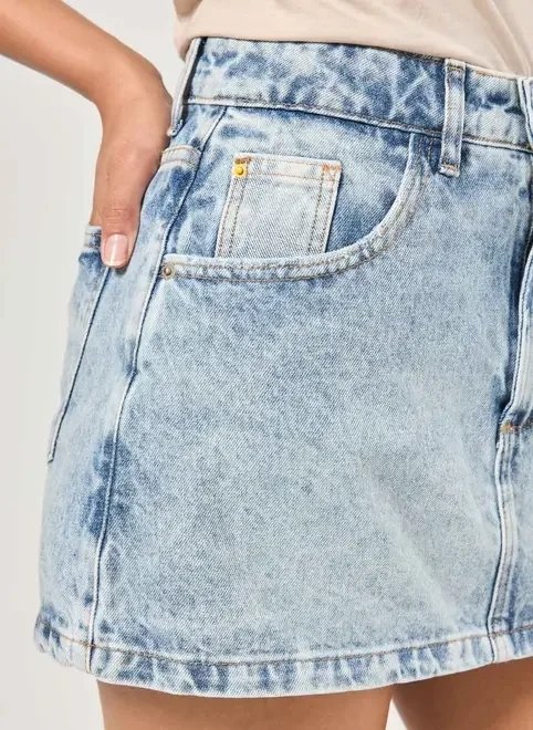 short saia jeans cintura alta short saia jeans cintura alta