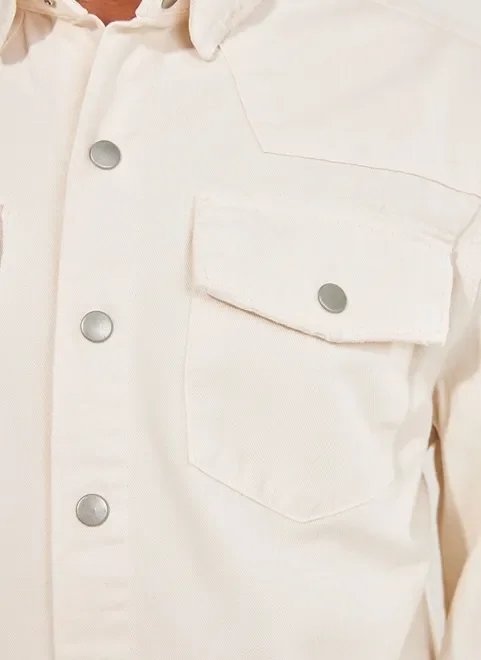 overshirt de sarja off-white overshirt de sarja off-white