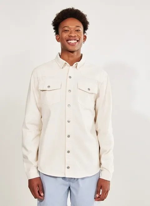 overshirt de sarja off-white overshirt de sarja off-white