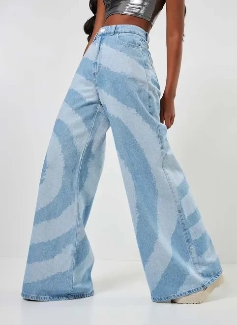 calça jeans wide leg gen me calça jeans wide leg gen me