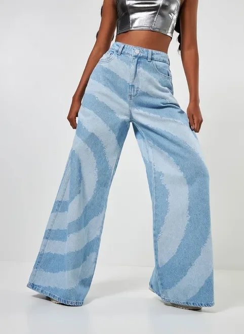 calça jeans wide leg gen me calça jeans wide leg gen me