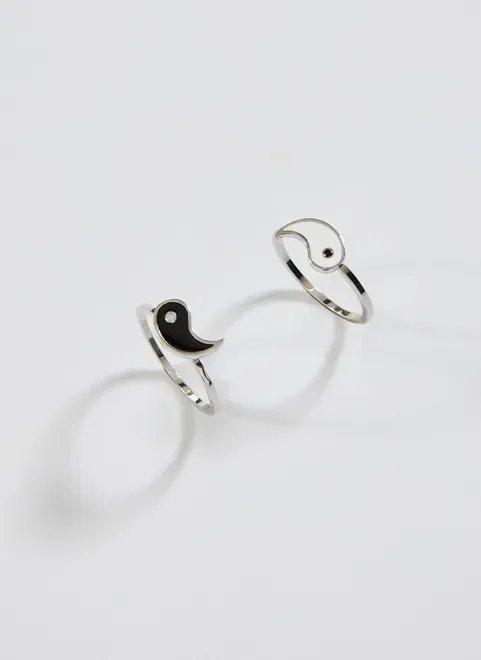 anéis yin e yang anéis yin e yang
