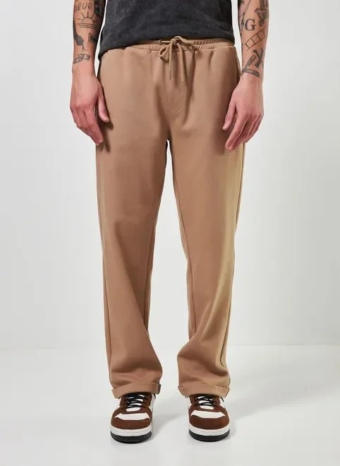 calça reta em malha piquet calça reta em malha piquet