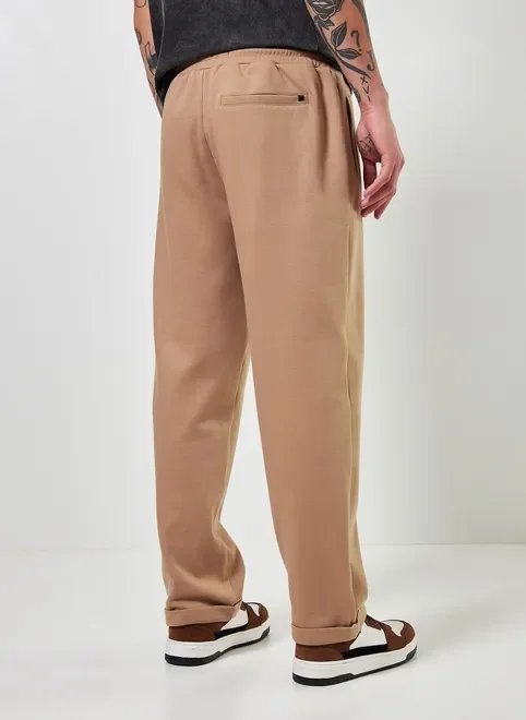 calça reta em malha piquet calça reta em malha piquet