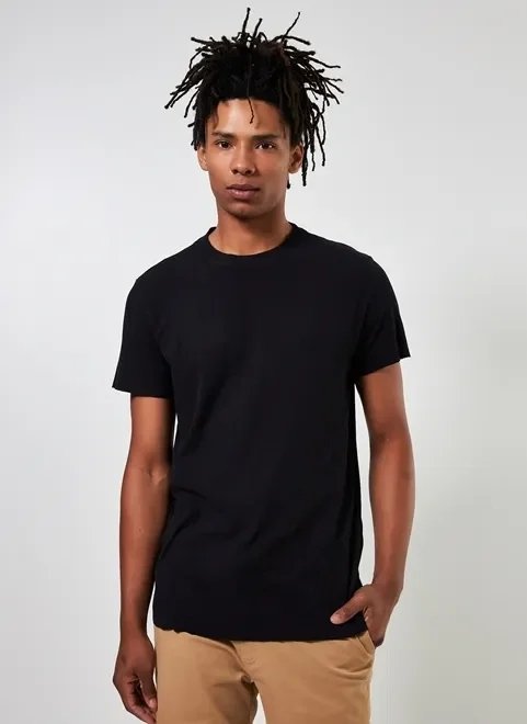 camiseta de manga curta em ribana camiseta de manga curta em ribana