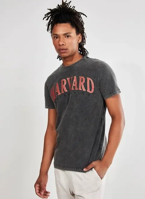 camiseta preta marmorizada harvard camiseta preta marmorizada harvard