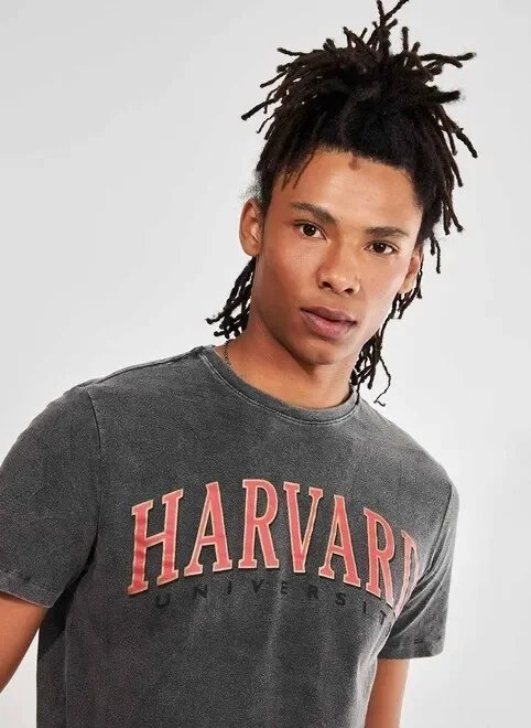 camiseta preta marmorizada harvard camiseta preta marmorizada harvard