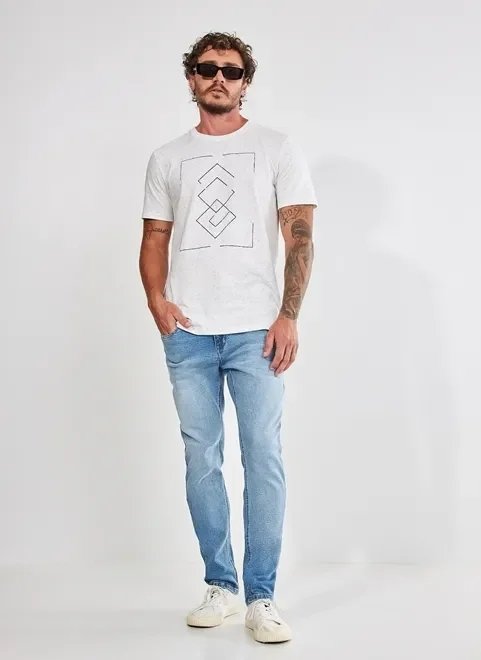 camiseta mescla estampa geométrica camiseta mescla estampa geométrica