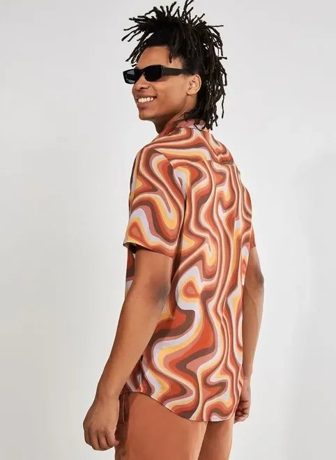 camisa estampada marble 70s camisa estampada marble 70s