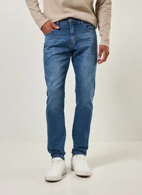 calça slim jeans escuro calça slim jeans escuro