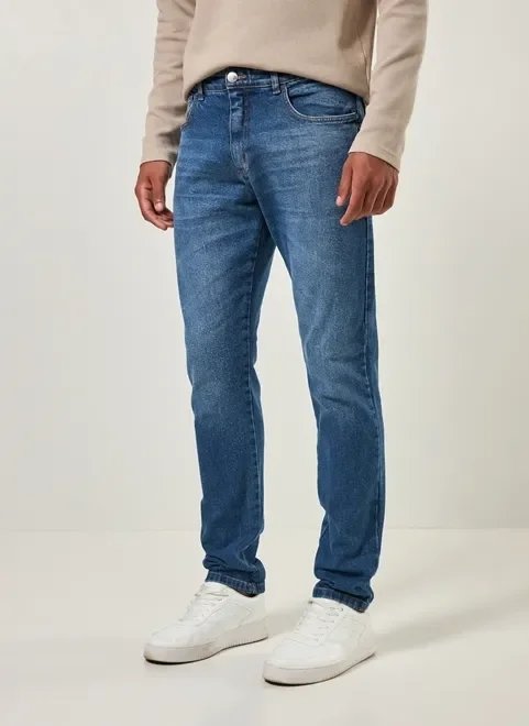 calça slim jeans escuro calça slim jeans escuro