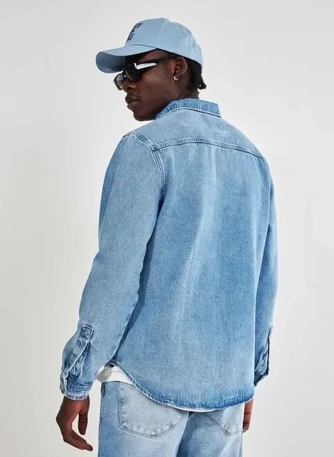 camisa overshirt jeans camisa overshirt jeans