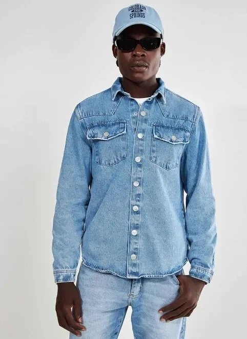 camisa overshirt jeans camisa overshirt jeans