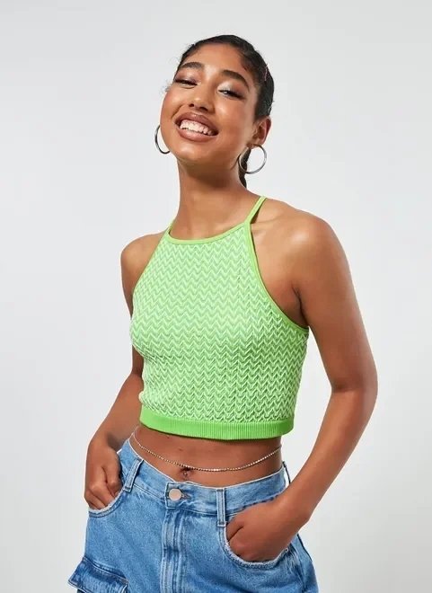 blusa cropped seamless verde neon blusa cropped seamless verde neon