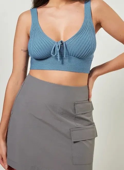 top de tricô com amarração top de tricô com amarração