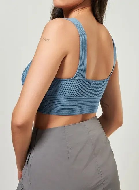 top de tricô com amarração top de tricô com amarração