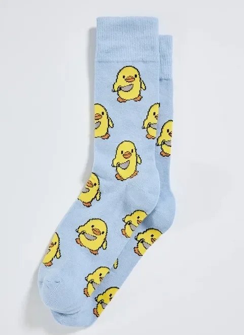 meia azul pintinho com faca meia azul pintinho com faca